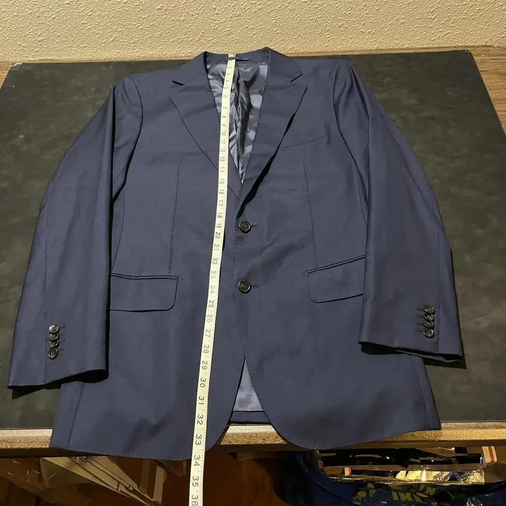 SuitSupply Blazer 42 Long Navy Wool Lazio Vitale Barberis Canonico Sport Coat